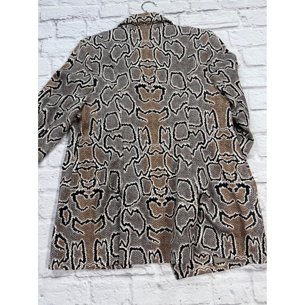 Cabi Snake Print Blazer Women 12 Brown Excellent Double Breasted Animal Print - Picture 7 of 9